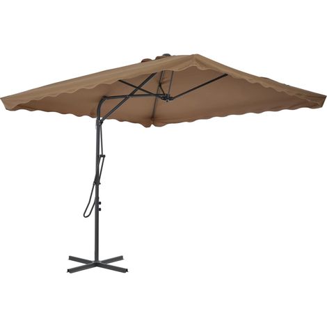 Maison Exclusive - Sonnenschirm mit Stahl-Mast 250x250 cm Taupe