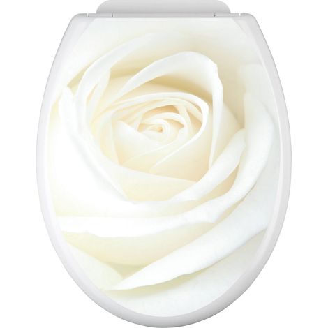 Stickers Abattant WC - Rose - 35x43 cm - Adhésif + Protection MATE (1/2)