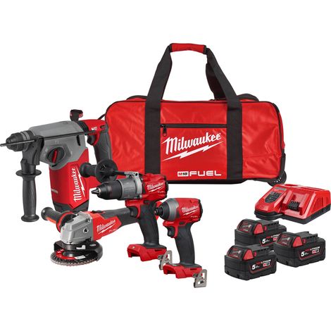 Milwaukee M18 FPP4Z-503B M18 FUEL Promo Powerpack 4pc Kit with 3x Batteries (1/5)
