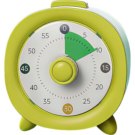 Minuteur visuel pour enfants Compte à rebours de 60 minutes Fonction de torsion simple pour un réglage facile du temps (1/5)