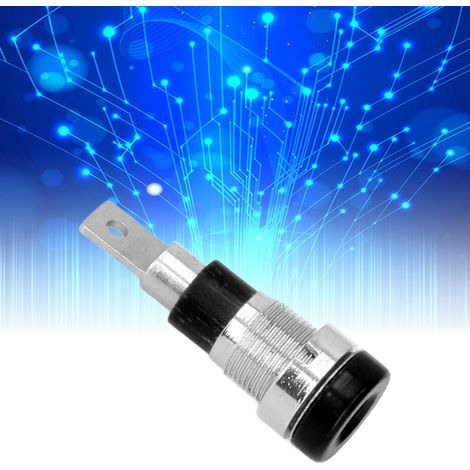 Prise banane 4 mm, bornes en cuivre pur, connecteur de panneau à fiche banane, bornes de câblage noires. (1/5)