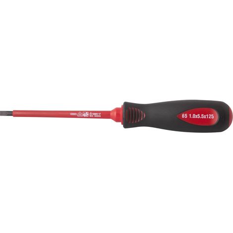 Tournevis fente 5.5x125mm isolé 1000V IEC 60900 - OE 0717 - CLAS Equipements