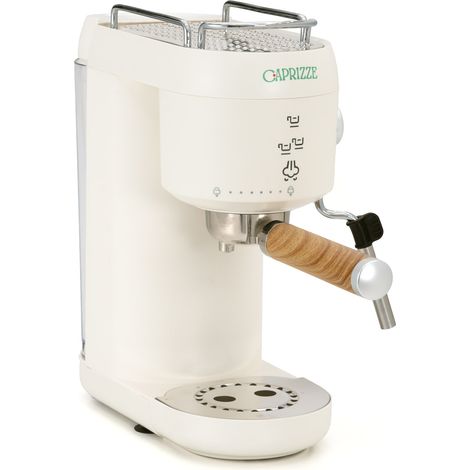 Cafetera Express Semiautomática Caprizze Hikari 1400 W 20 Bares con Vaporizador y Espumador USB incluido Color Blanco Mate