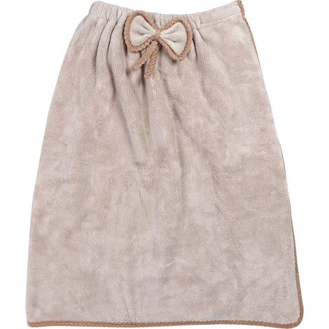 Jupe De Bain En Velours Corail - Serviette De Douche Absorbante - Peignoir De Plage Pour Femme - Couleur Kaki (1/5)