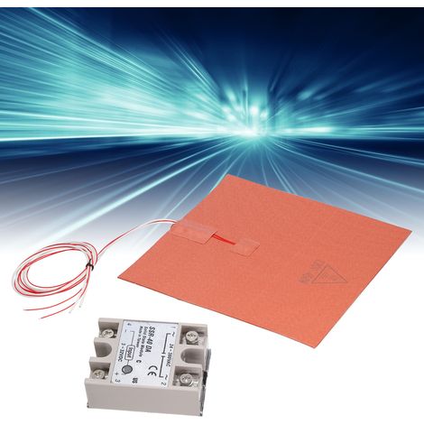 Importierte VORON Silikon-Heizmatte, 250 x 250 mm, 220 V, 450 W + Halbleiterrelais (1/5)