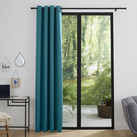 Rideaux occultant turquoise 140 x 260 cm (1/4)