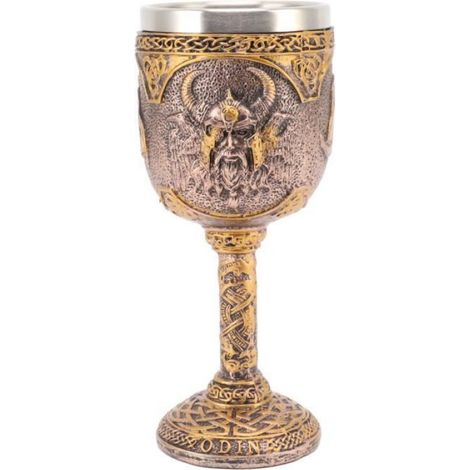 Gobelet Nordique - Acier Inoxydable Intérieur - Résine Extérieure - Pour Bière Décoration Cuisine Bar - 1 Pièce (1/4)