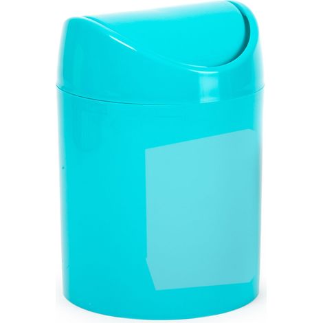 Papelera basculante plástico para mesa 1.4 Litros Azul (1/2)