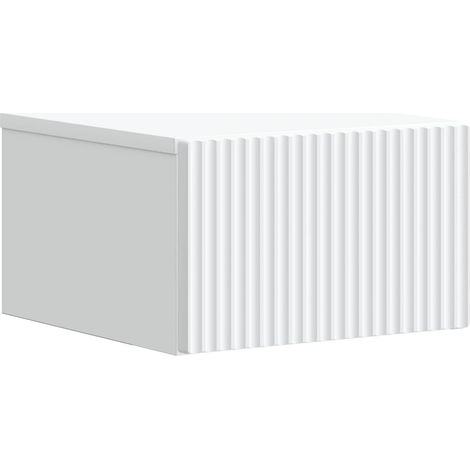 Mobiletto da notte a muro con cassetto Bianco 33 x 34,5 x 20 cm vidaXL