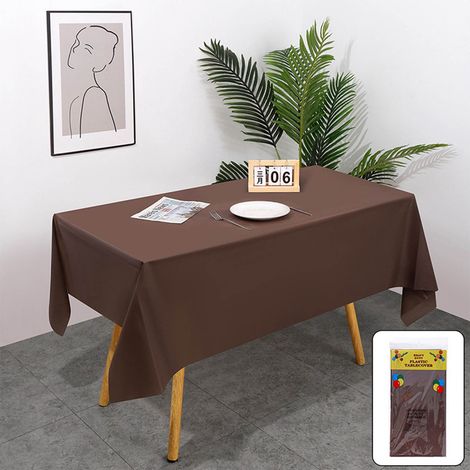 Nappe Jetable En Plastique - Rectangulaire 183 x 137 cm - Pour Fêtes Mariages Anniversaires - Imperméable Facile À Nettoyer - 1 Pièce (1/5)