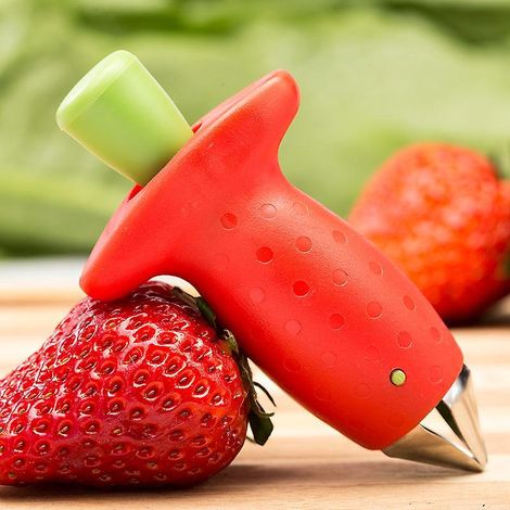 2  Equeuteur Fraises Strawberry Huller, Vide Et Dcortiqueuse Tomate, Pince  Queuter Feuille, Evideur Et Coupe Tige, Ensemble De Cuisine Gadgets Ro (1/5)