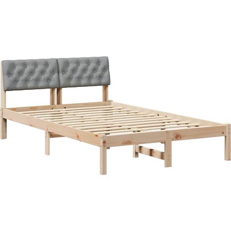 Estructura de cama Marrón y gris claro 120 x 190 cm vidaXL (1/5)