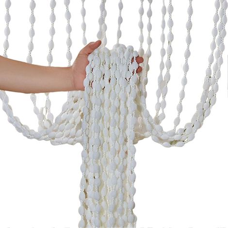 Rideau de perles rétro, séparateur de pièce, rideau décoratif d'intérieur pour entrée, couloir, salon ou chambre à coucher (1/5)