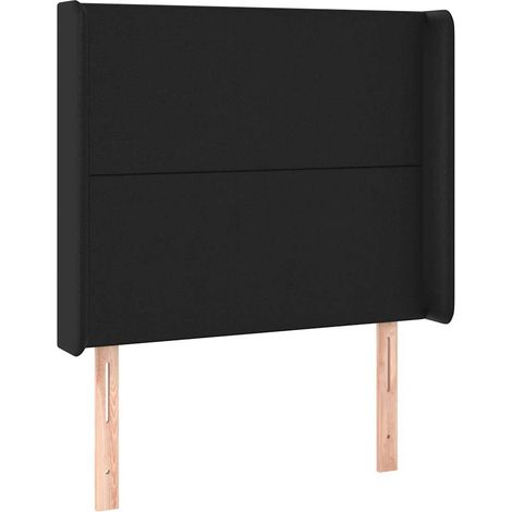 Maison Exclusive - Kopfteil mit Ohren Schwarz 103x16x118/128 cm K (1/5)