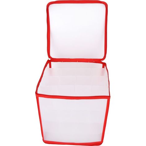 Transparente Aufbewahrungsbox aus PVC mit Reißverschluss, robust und mit Fächern, ideal für Zuhause oder Büro. (1/5)