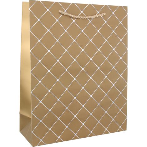 Elegante gesteppte Geschenktasche 26x32x10 cm Geburtstagsgeschenkbeutel (1/5)