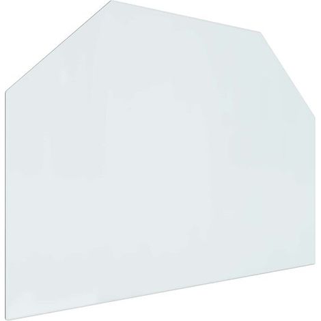 Panneau arrière de cheminée en verre transparent, 80 x 60 cm (1/5)