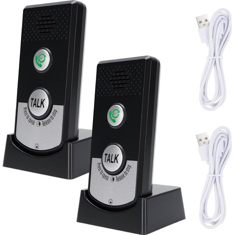 2 Interphone Sans Fil, Communication Bidirectionnelle, Portée 1000m, Pour Maison Et Bureau