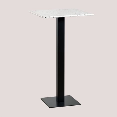Table Mange-debout Carrée en Terrazzo (60x60 cm) Praline SKLUM