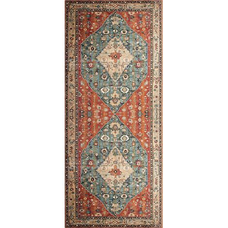 1 Tapis décoratif, motifs floraux, fibres synthétiques, antidérapant, salle de bain cuisine (1/5)