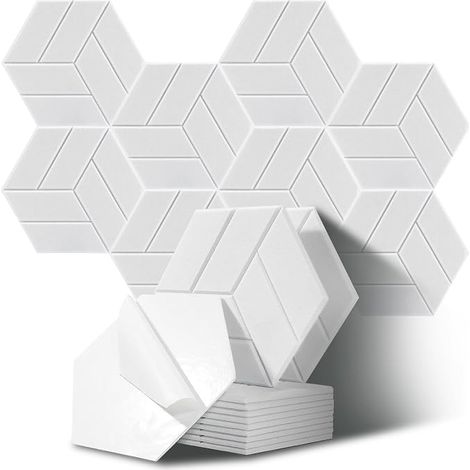12 Pieces Hexagonal Acoustic Panels Stickers Acoustic Foam Acoustic Panel Sticker for Studio Recording Office Gaming Room 30 x 26 x 1 cm (1/5)