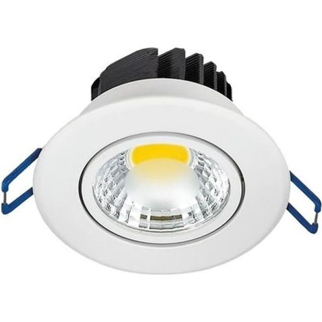 Spot encastrable rond blanc 3W 6400K – Éclairage LED blanc froid – Angle de faisceau 60° – Installation facile avec ressorts de fixation – Horoz Electric