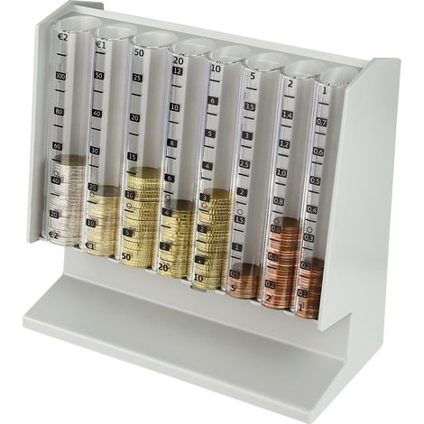 HMF 4700-07 Münzsortierer, Spardose 210 x 100 x 195 mm, Sammeldose, lichtgrau (1/4)