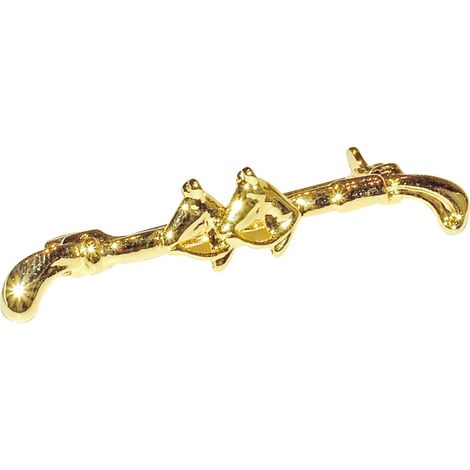 Broche plastron avec tête de cheval avec finition dorée