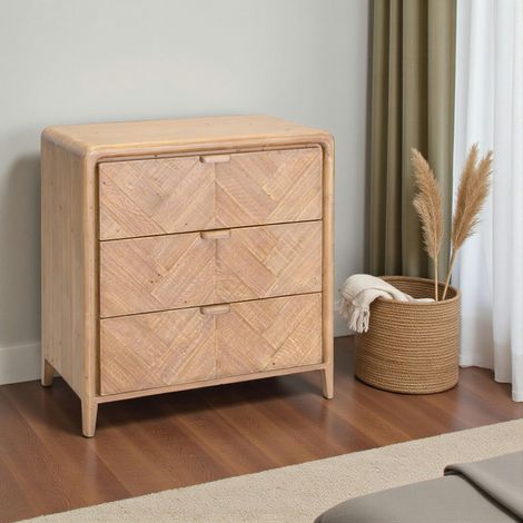 Commode 3 tiroirs en bois recyclé KEARNEY (1/3)