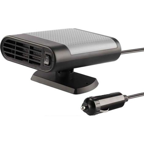 Dégivreur de Ventilateur de Chauffage de Voiture Désembuage de Pare Brise de Déshydrateur de Fenêtre Électrique Portative de 12V (Gris) (1/4)