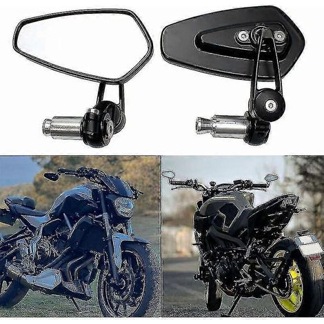 Rétroviseurs de guidon pour moto Yamaha XJ6 MT01 MT03 MT07 MT09 - Noirs (1/4)