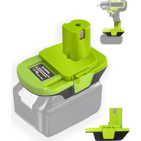 MT18RL Akkuadapter für Ryobi 18V Akku-Werkzeuge, Akku-Konverter mit USB-Anschluss, kompatibel mit Makita 18V Akkus für Ryobi 18V Lithium-Ionen-Werkzeuge (1/5)