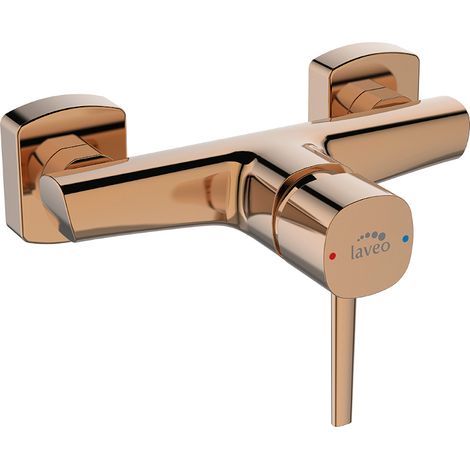 Robinet de douche mural en or rose (1/2)