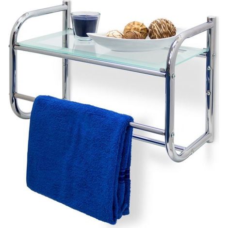 Bathroom shelf with towel rack (1/5)