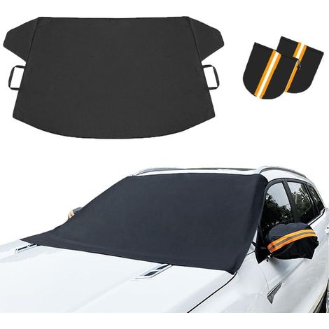Couverture de neige pour pare-brise de voiture sans rétroviseur, anti-neige, anti-soleil, anti-poussière, adaptée à la plupart des voitures/SUV (1/4)