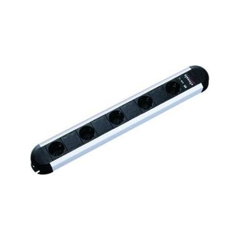 Bachmann 331010 Steckdosenleiste 6fach Aluminium, Schwarz Schutzkontakt 1 St. (1/5)