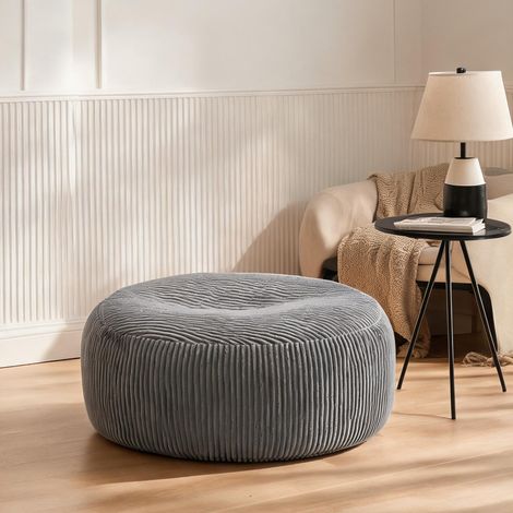 Fauteuil poire en velours côtelé avec mousse à mémoire de forme (1/5)