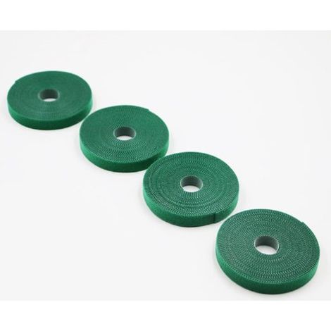 pièces - Velcro pour plantes - Fermetures velcro pour plantes - Anneaux pour plantes - Bande Velcro - Fermetures velcro plant - Rouleau - Attache pour plantes - Vert - 5M10MM - nylon (1/5)