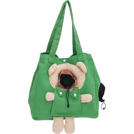 Canvas-Schultertasche für Haustiere mit Luftloch (1/5)