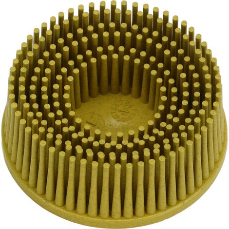 2-Zoll-Schleifscheibe mit Seidenbespannung zum Metallschleifen, Entrosten, Entgraten und Befestigen von Stangen, gelb, 1 Stück (1/5)