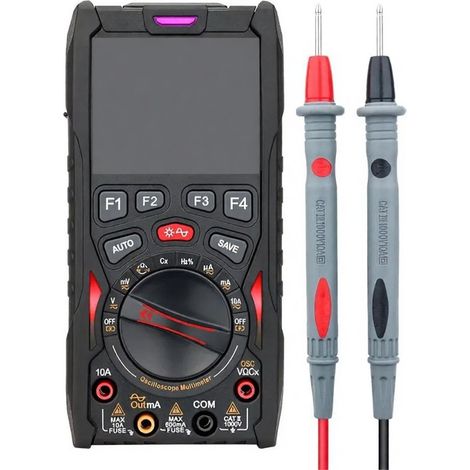 Osciloscopio digital 3 en 1 GVDA GD188, ancho de banda analógico de 12 MHz, multímetro inteligente recargable, generador de señales, comprobador de voltaje.