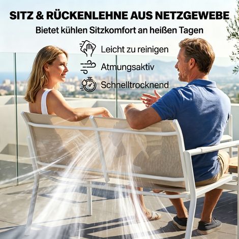 Ensemble de mobilier de avec canapé 2 places pliable pour salon pour jardin jardin, personnes, places, fauteuils, table métal repose-pieds. (1/5)