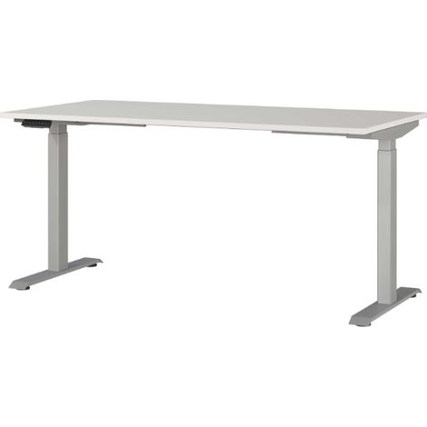 Bureau Cornel réglable électriquement - 160x80x72cm - gris clair (1/3)