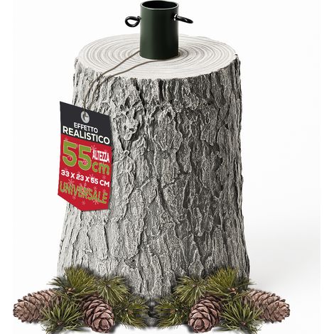 Base Supporto Albero Natale Chiaro Tronco Natalizio Attacco Universale H 55 cm (1/5)