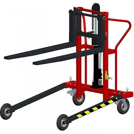Matisère – Transpalette manuel élévateur à fourches 1150x540mm – Lève-palette tout terrain avec roues pneumatiques – Levée hydraulique – 300870 (1/8)
