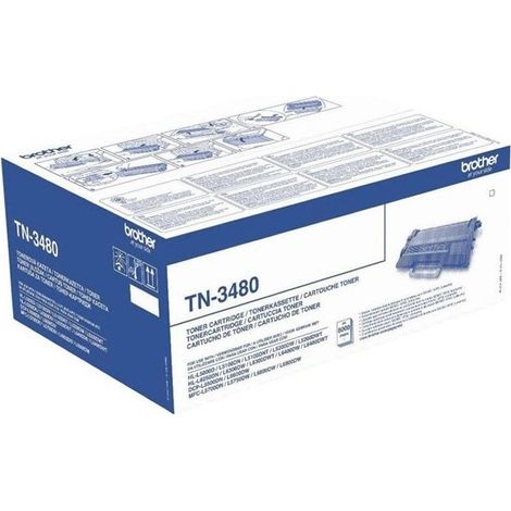 Tóner Original Brother TN-3480 Alta Capacidad/ Negro