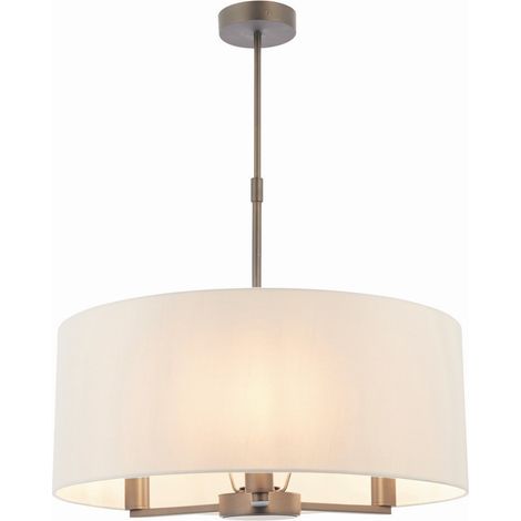 Lampada a sospensione cilindrica a più bracci in bronzo antico, tessuto in marmo (1/5)