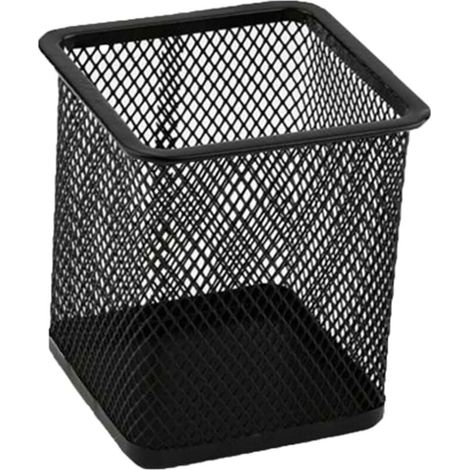 Square metal mesh desk pencil holder, pen pot, cup, case, organizer, durable pencil holder (1/4)