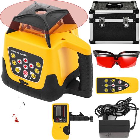 Nivel láser rotativo, escaneo de 360 grados, autonivelante, rayo rojo 1 (1/2)
