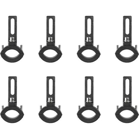 Adatto a 4 staffe di montaggio universali per fari da moto, regolabili da 50 a 60 mm, con fissaggio a clip sulla forcella.